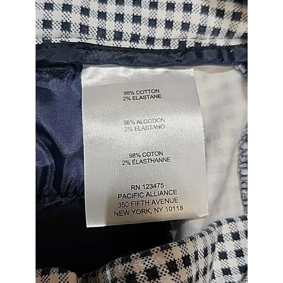 Jones New York Grace Ankle Dress Pants Womens 8 Gingham Check Plaid Black White - Picture 8 of 9